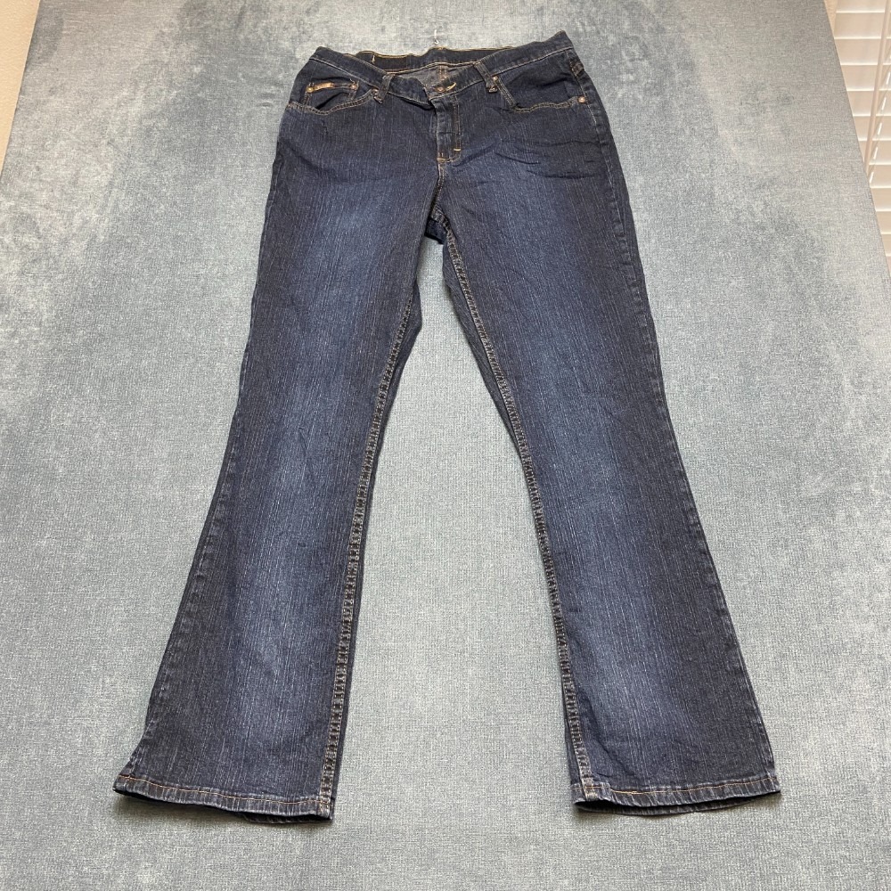 Riders Jeans Womens 12 Blue Denim Cotton Stretch Casual Regular Fit Bootcut Leg